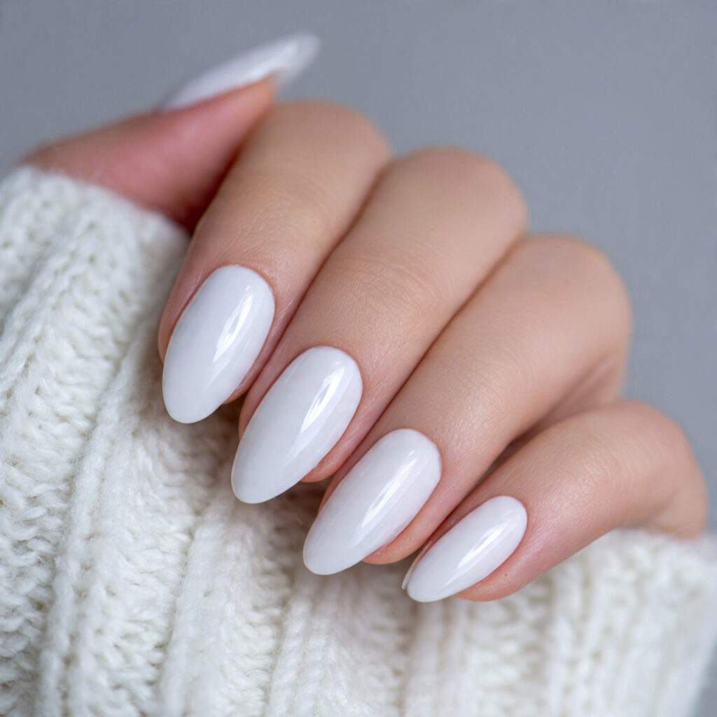 monochrome january nail designs focus on one