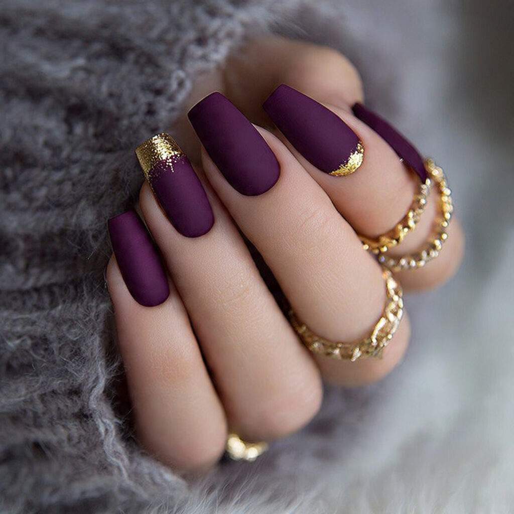 mulberry purple nails are bold rich and