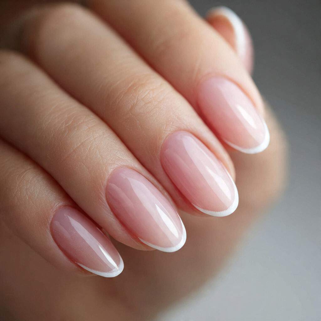nails with natural base and very thin