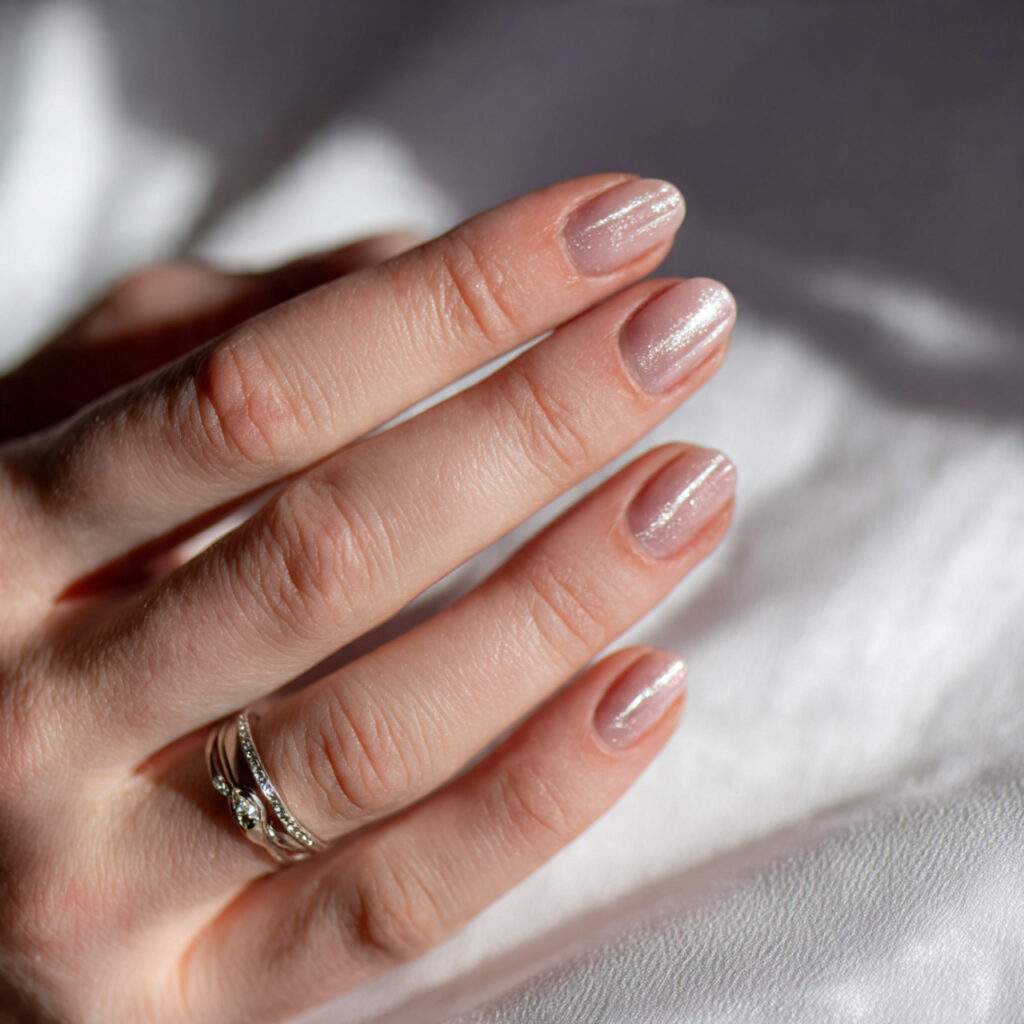 natural nails with minimal detail