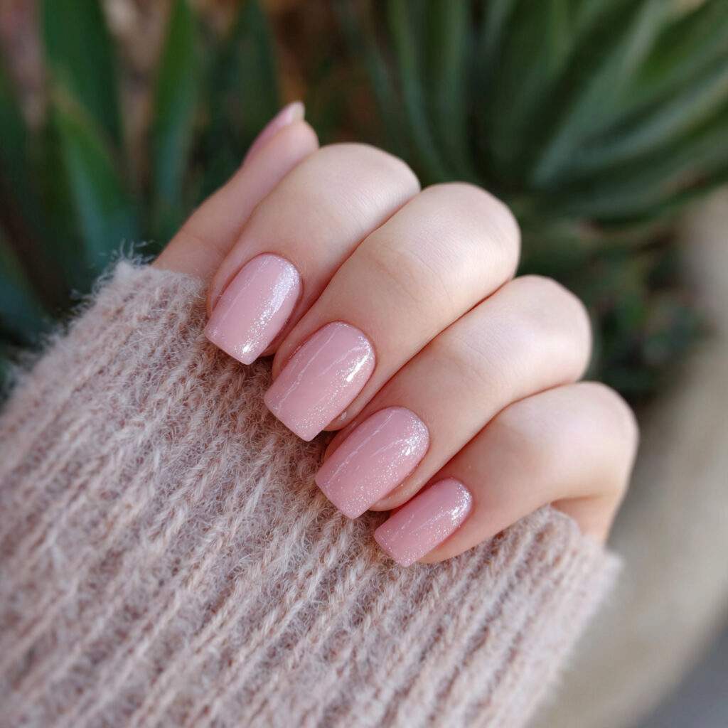 natural pink short january nails feel effortless