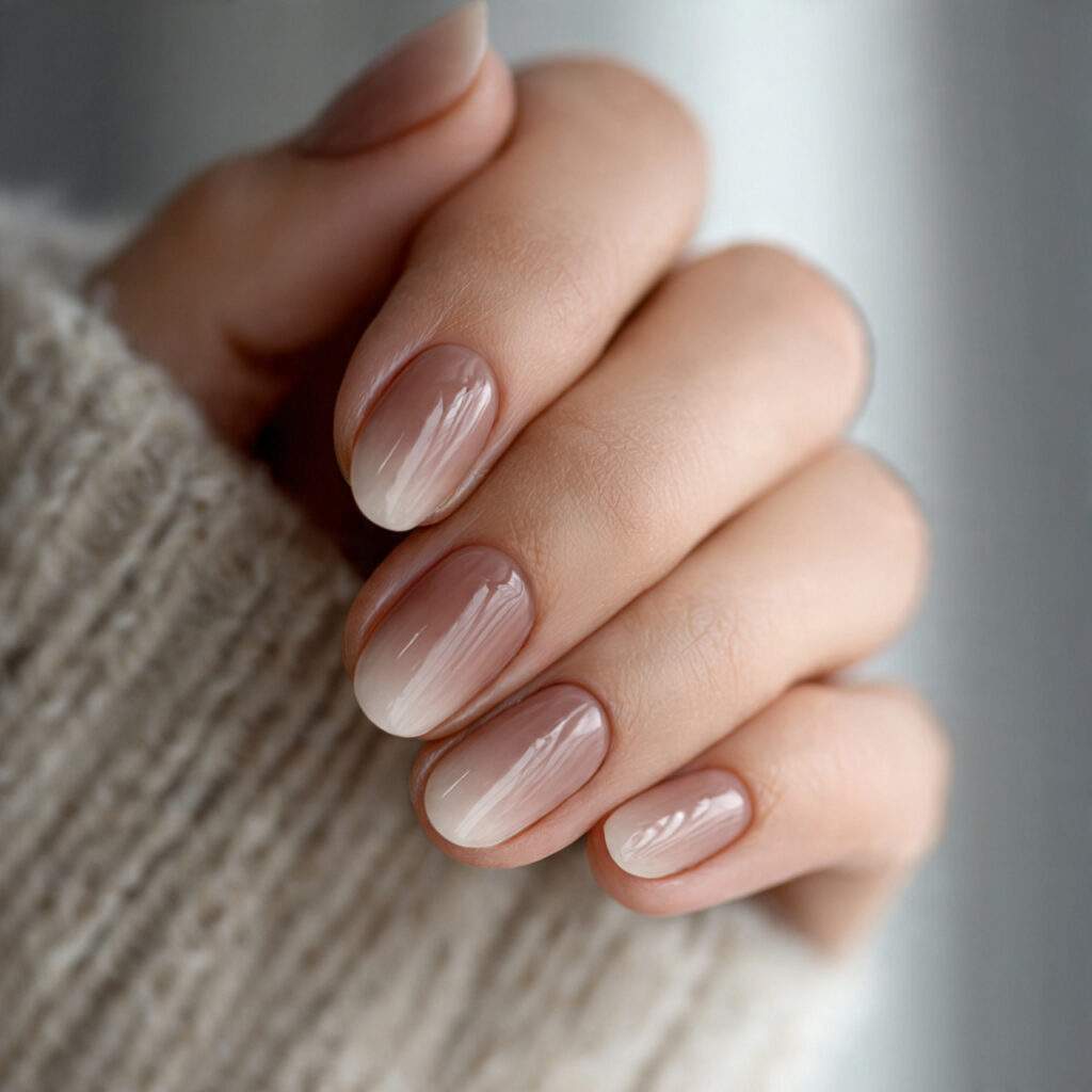 neutral ombre nails offer subtle design without