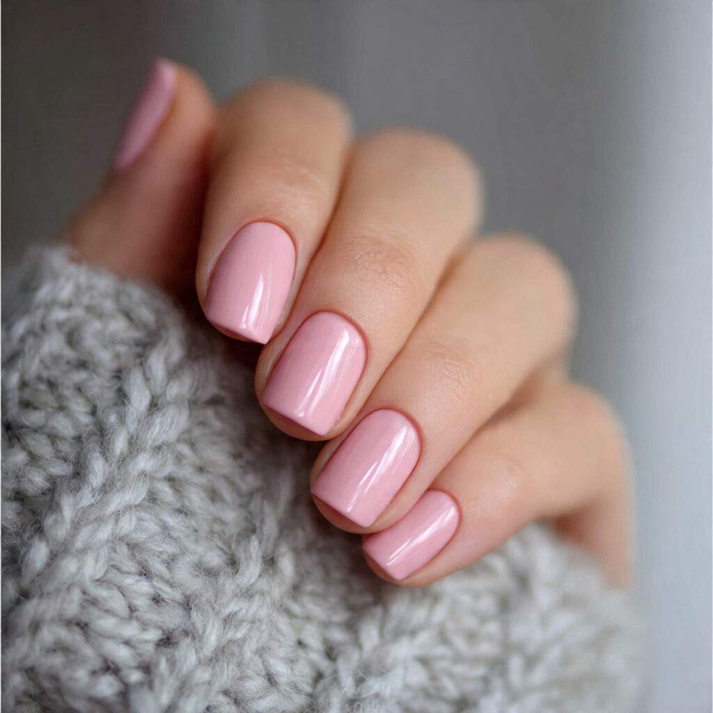 pale pink nails reflect a fresh and