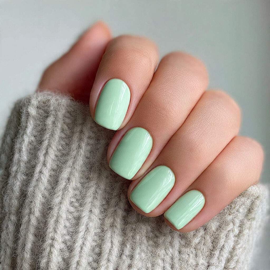 pastel green valentine nails feel fresh and