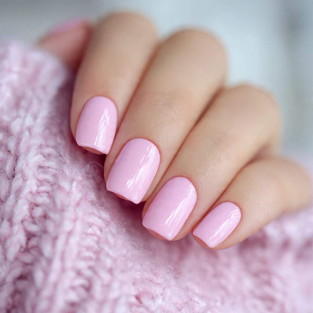 pastel pink nails offer a natural and