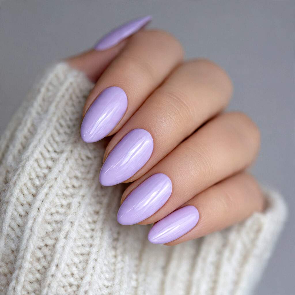 pastel purple winter nails feel light fresh