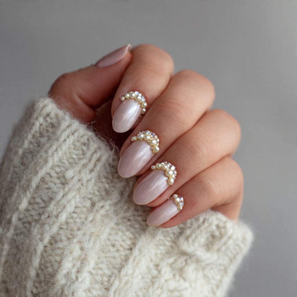pearl accent nails