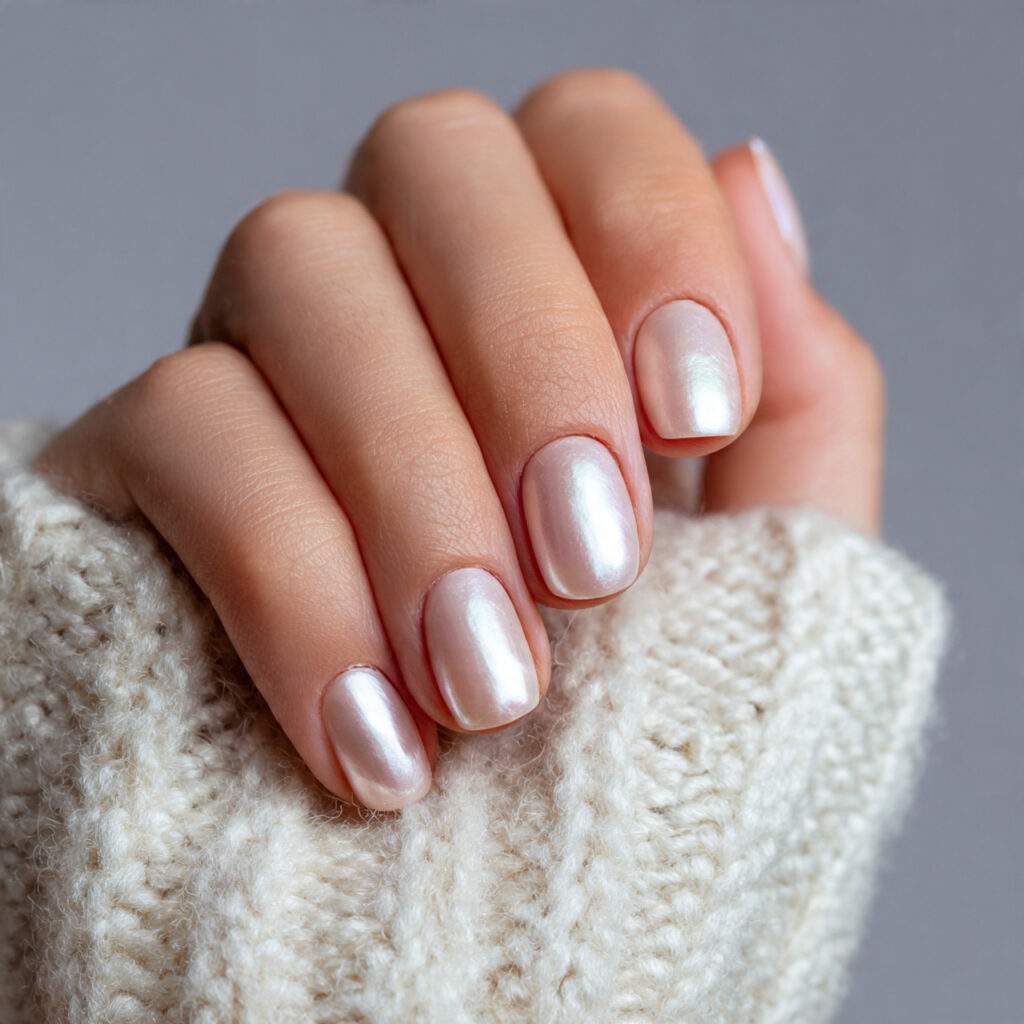 pearl effect nails