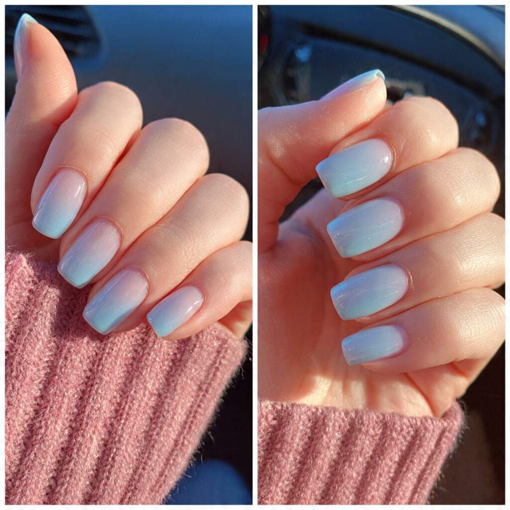 perfectly filed clean girl nails