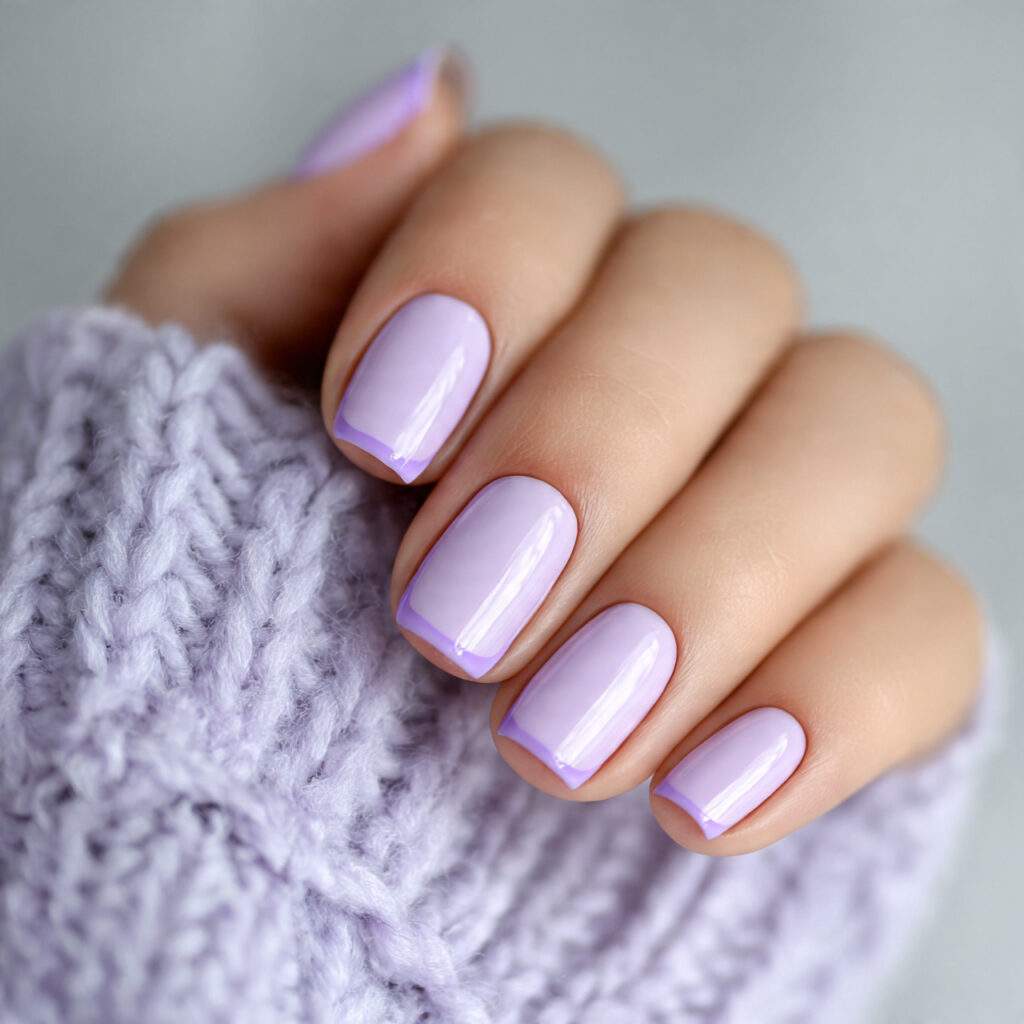 purple french tip winter nails offer a