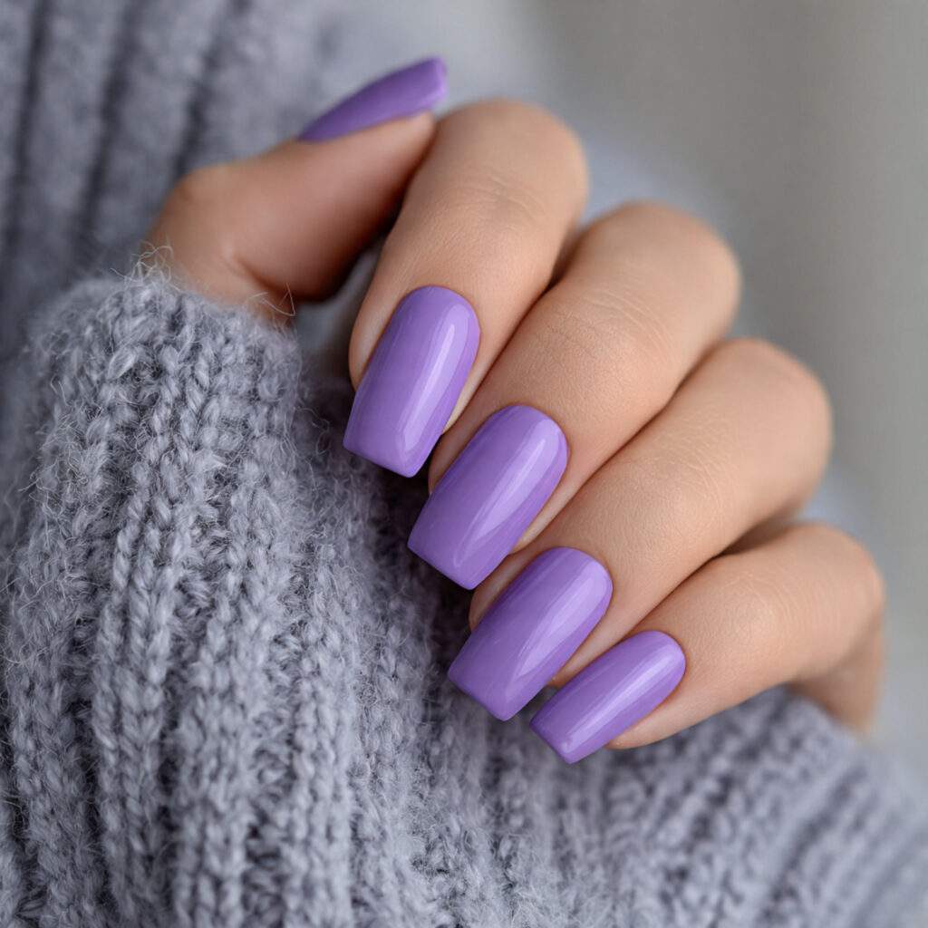 purple winter square nails feel clean structured