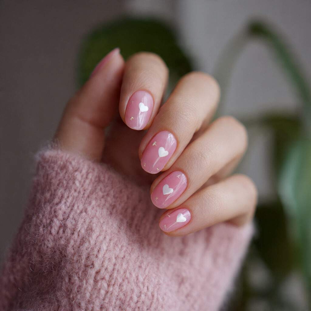 sheer pink love nails focus on softness