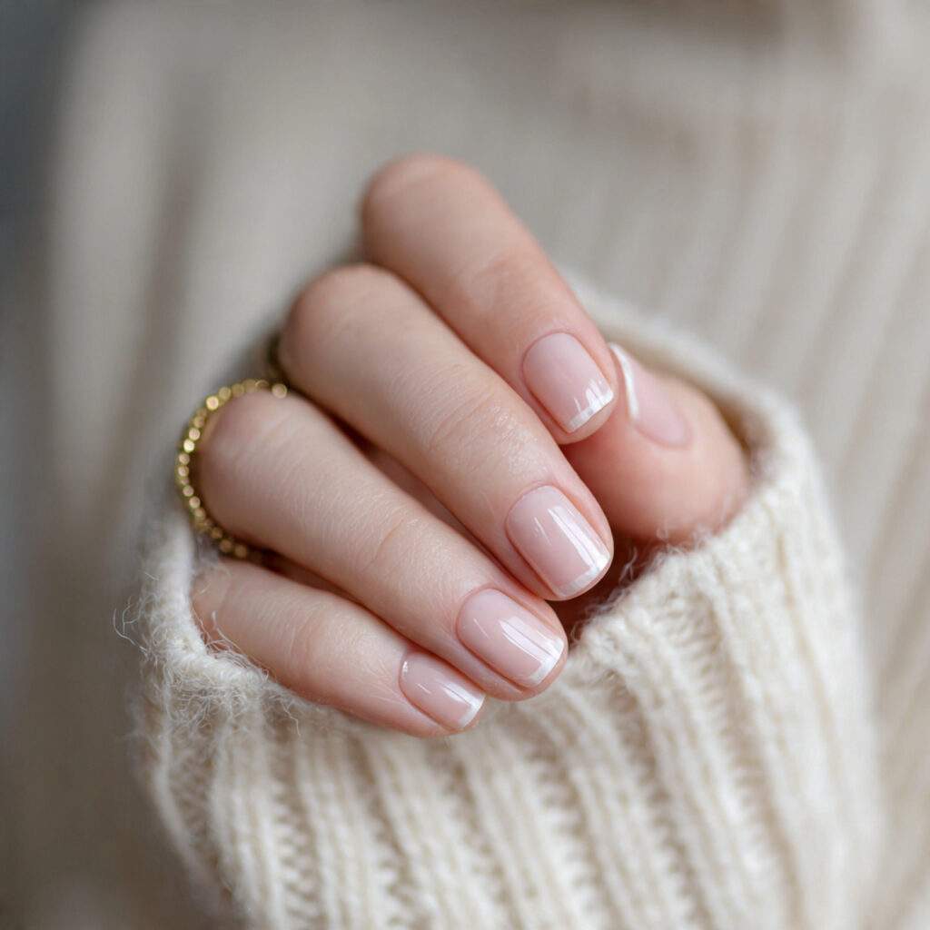 short classy january nails symbolize a fresh