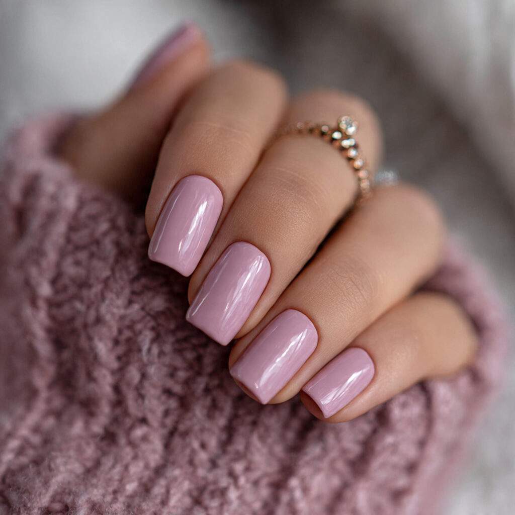 short january nails with soft matte finish