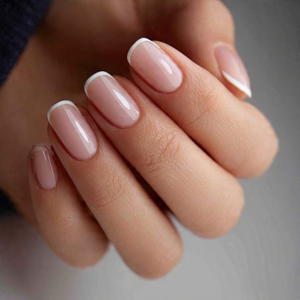 short natural nails with a clean shape