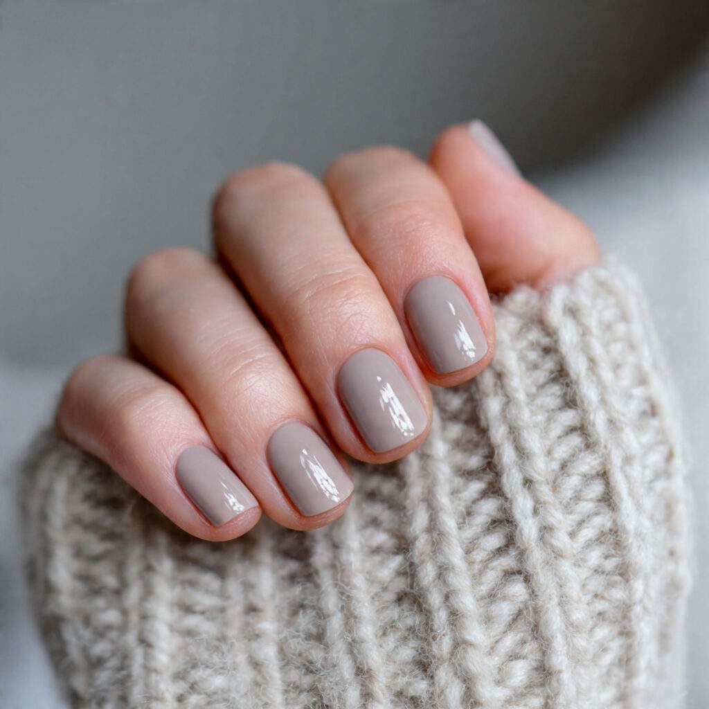 short neutral nails support a focused and