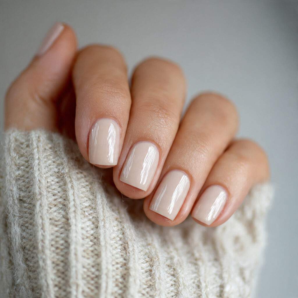 short square neutral nails