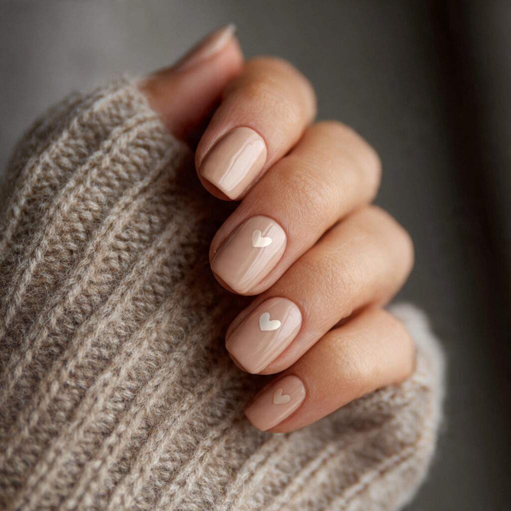 soft beige polish creates warmth and calm