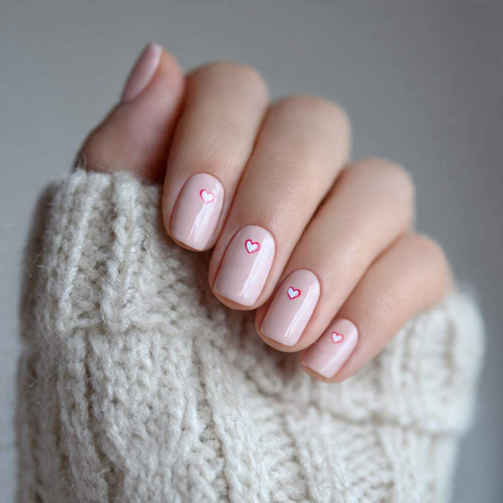 soft blush valentine nails create warmth and