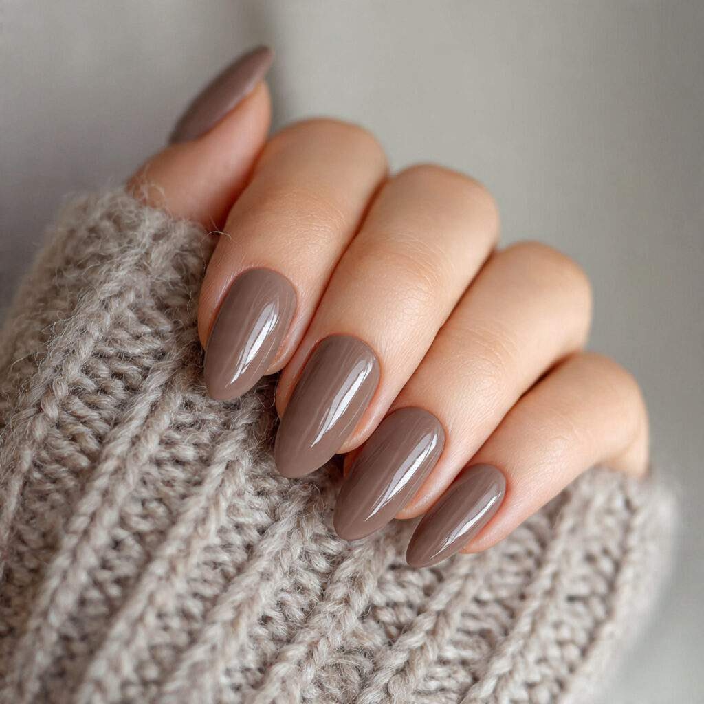 soft brown nails are easy to maintain