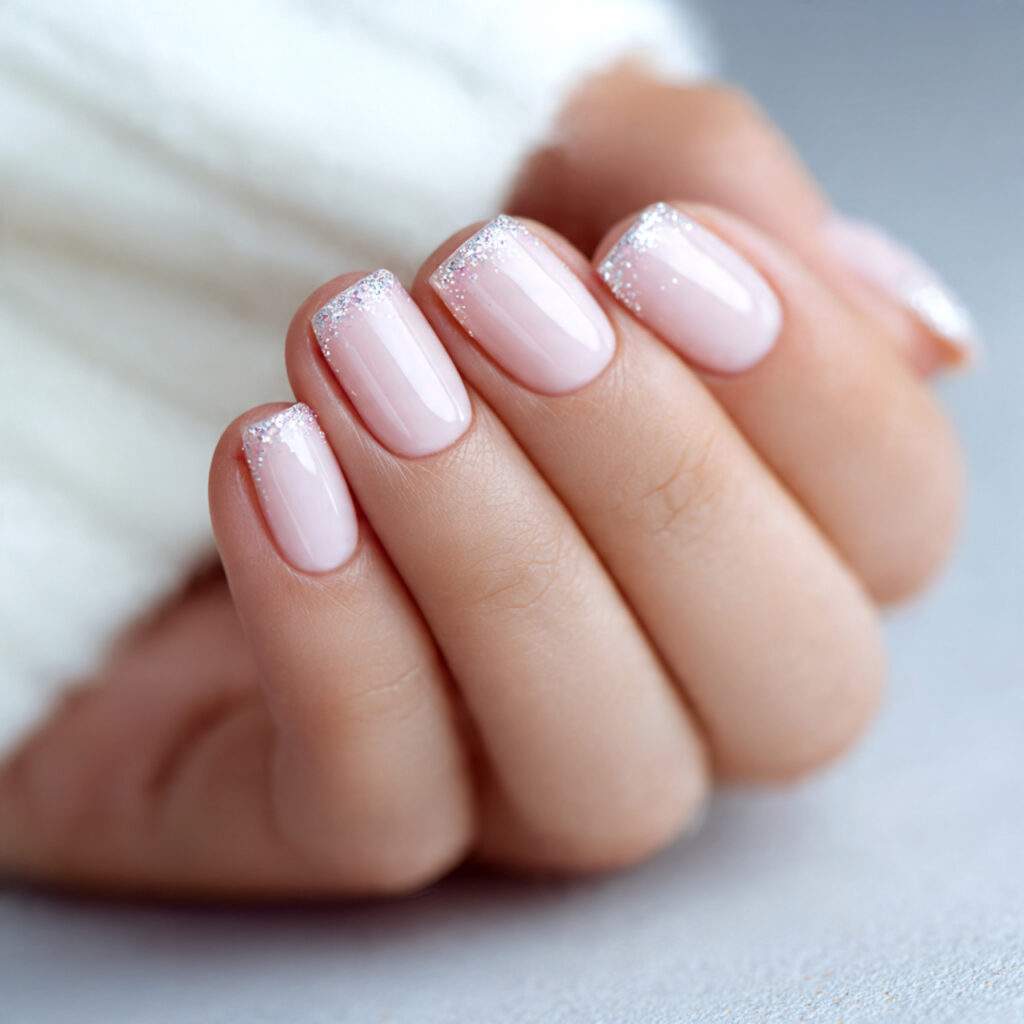soft elegant nail with a hint of