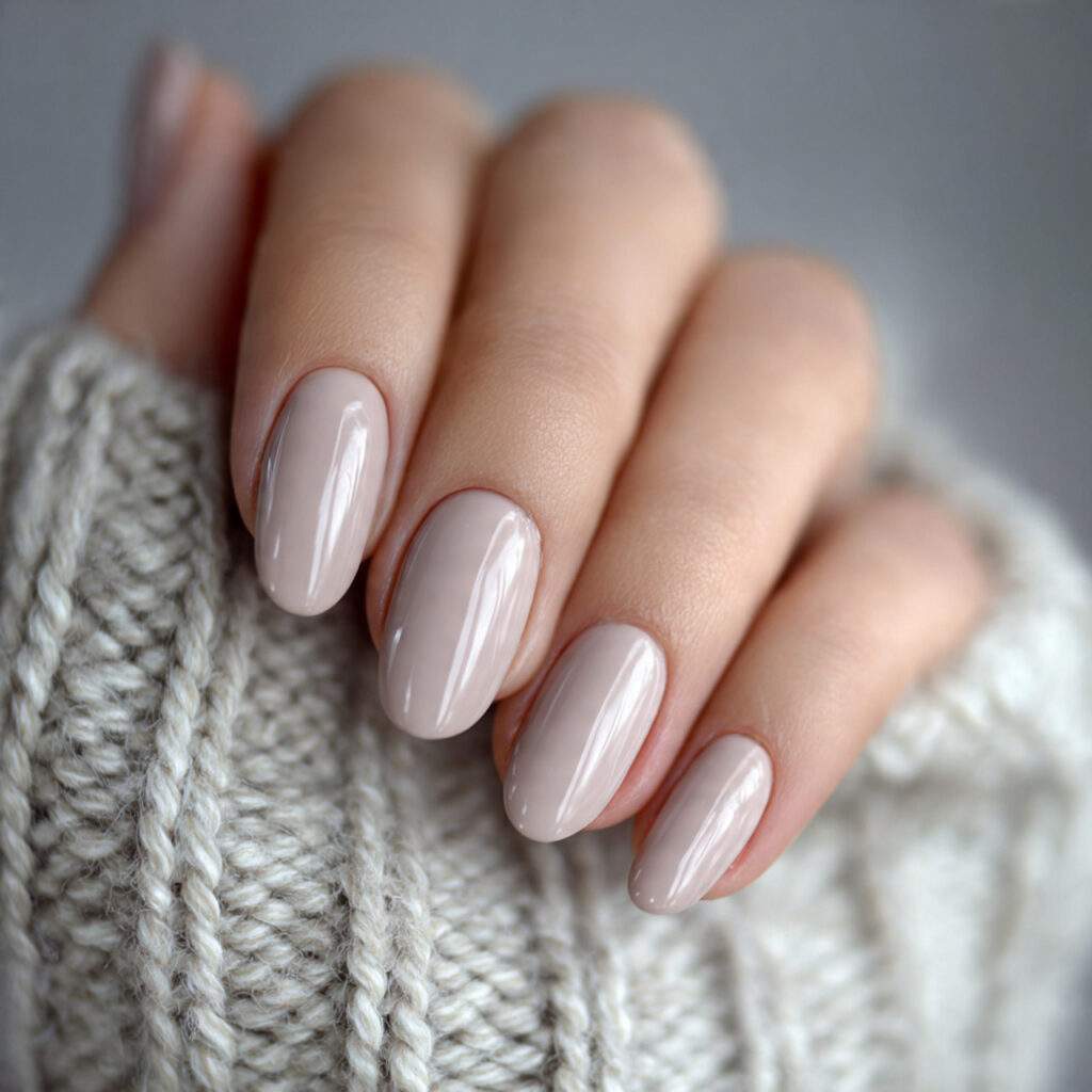 soft neutral cute nails offer a calm