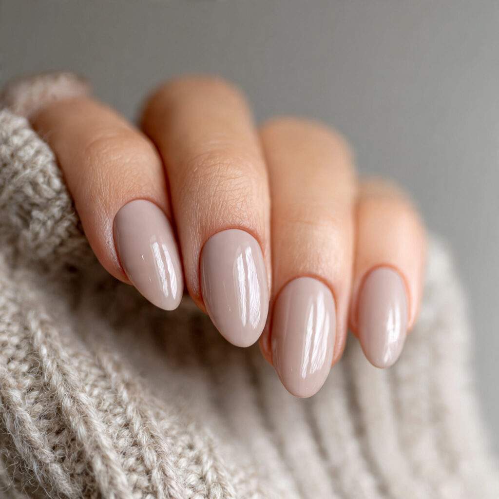 soft neutral tone natural nails