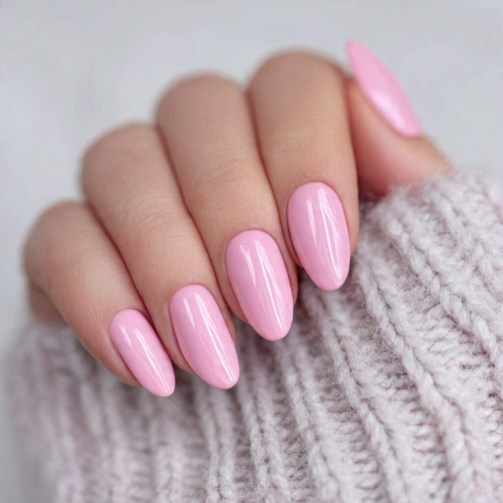 soft pink nails