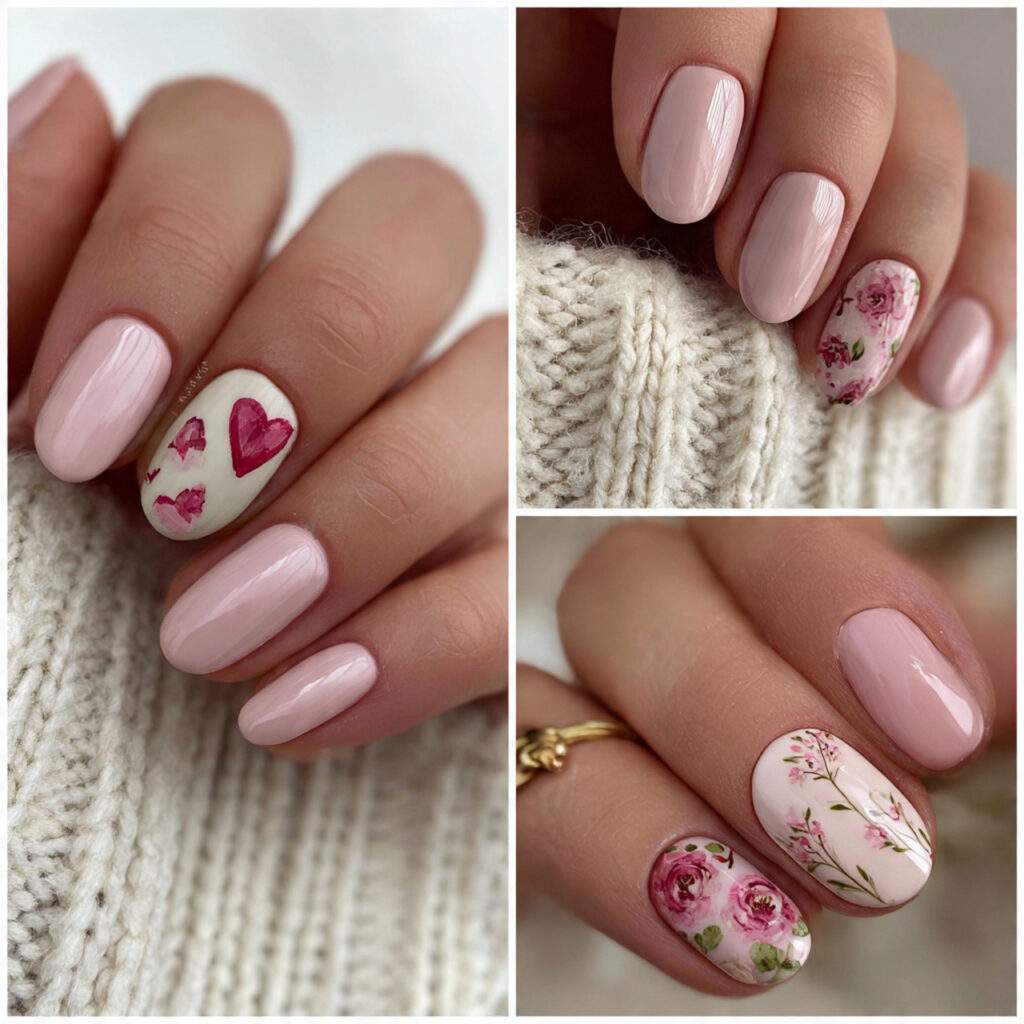 soft romantic february nail designs with gentle 1