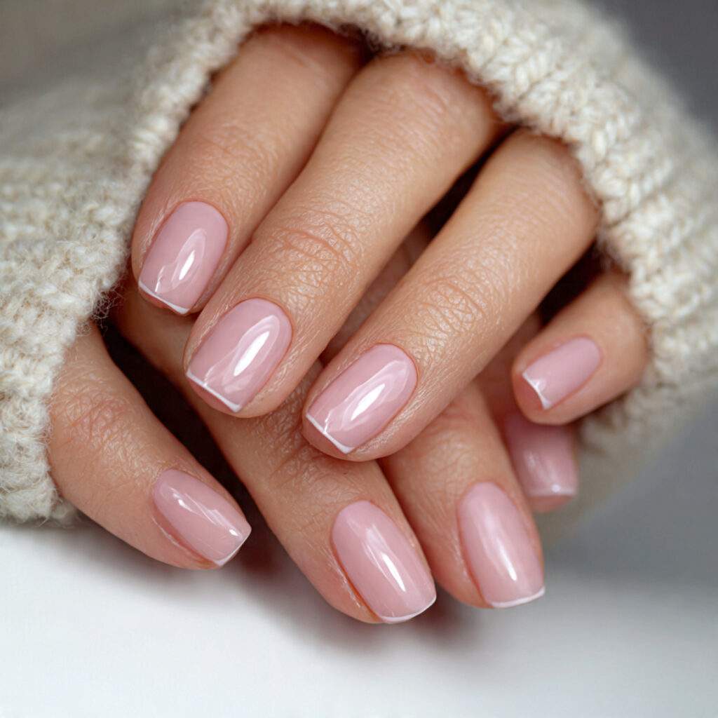 soft rose beige nails blend warmth and