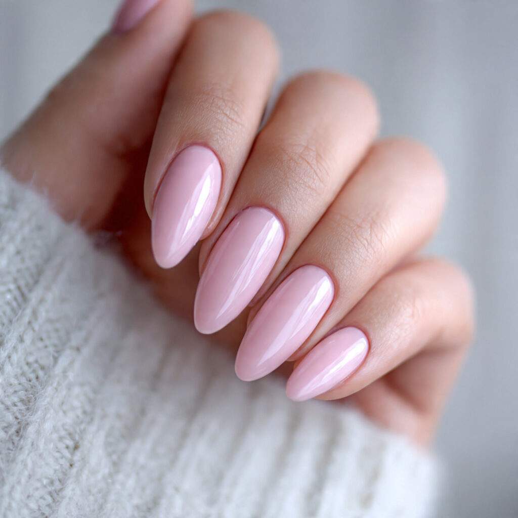 soft sculpted shape nails are trending in