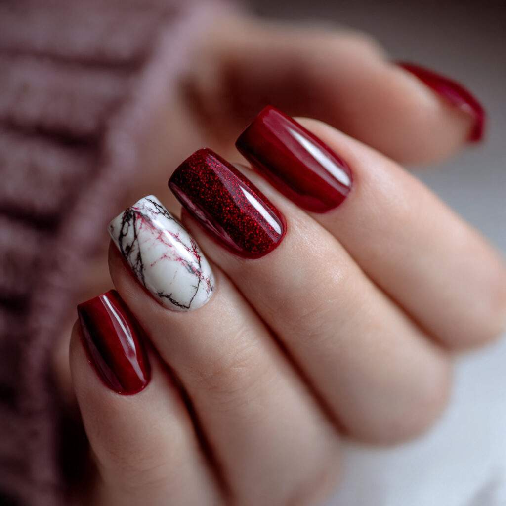 square january nail designs with clean edges
