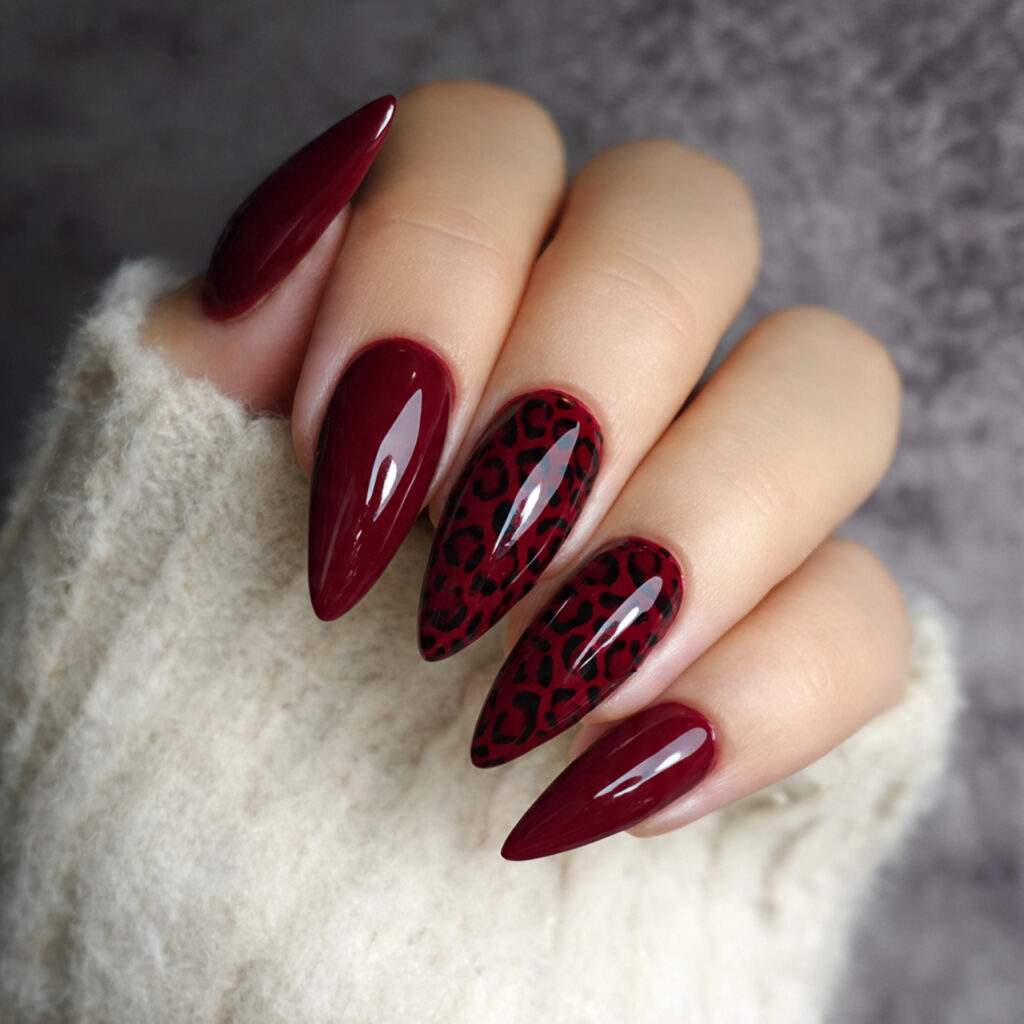 stiletto nails with a dramatic pointed shape