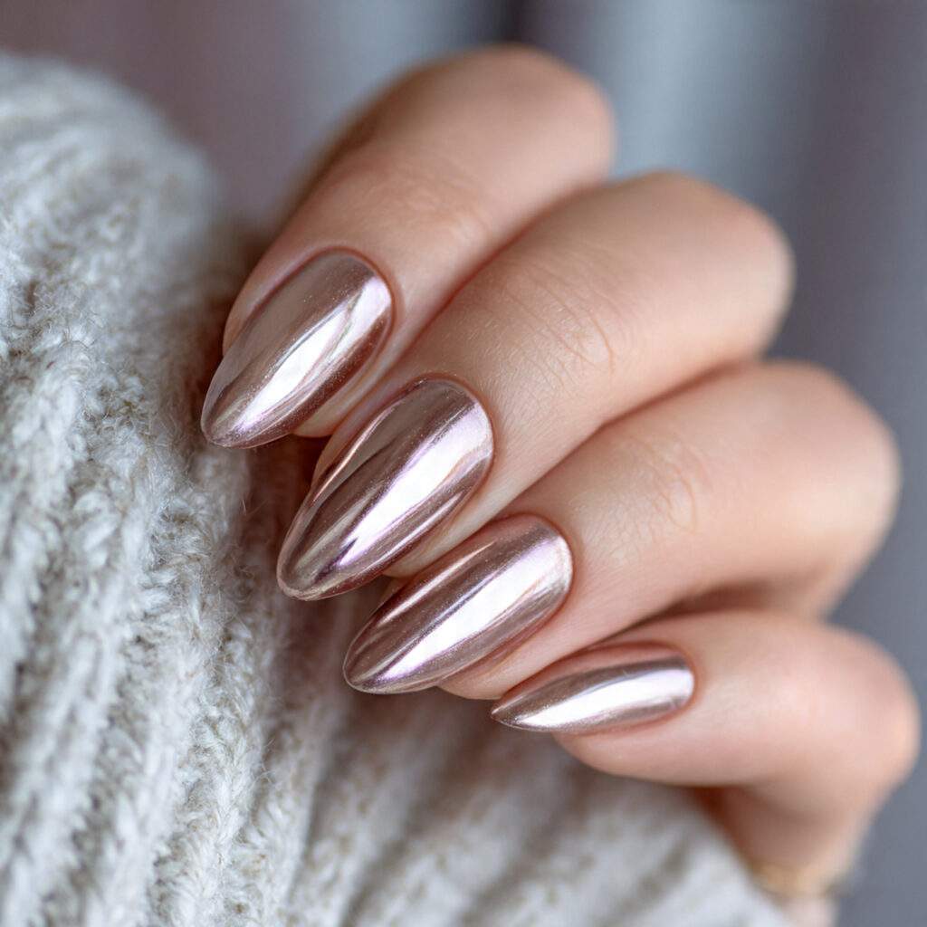 subtle metallic luxury nails feel timeless because