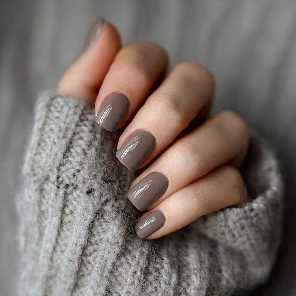 taupe brown winter nails feel calm and