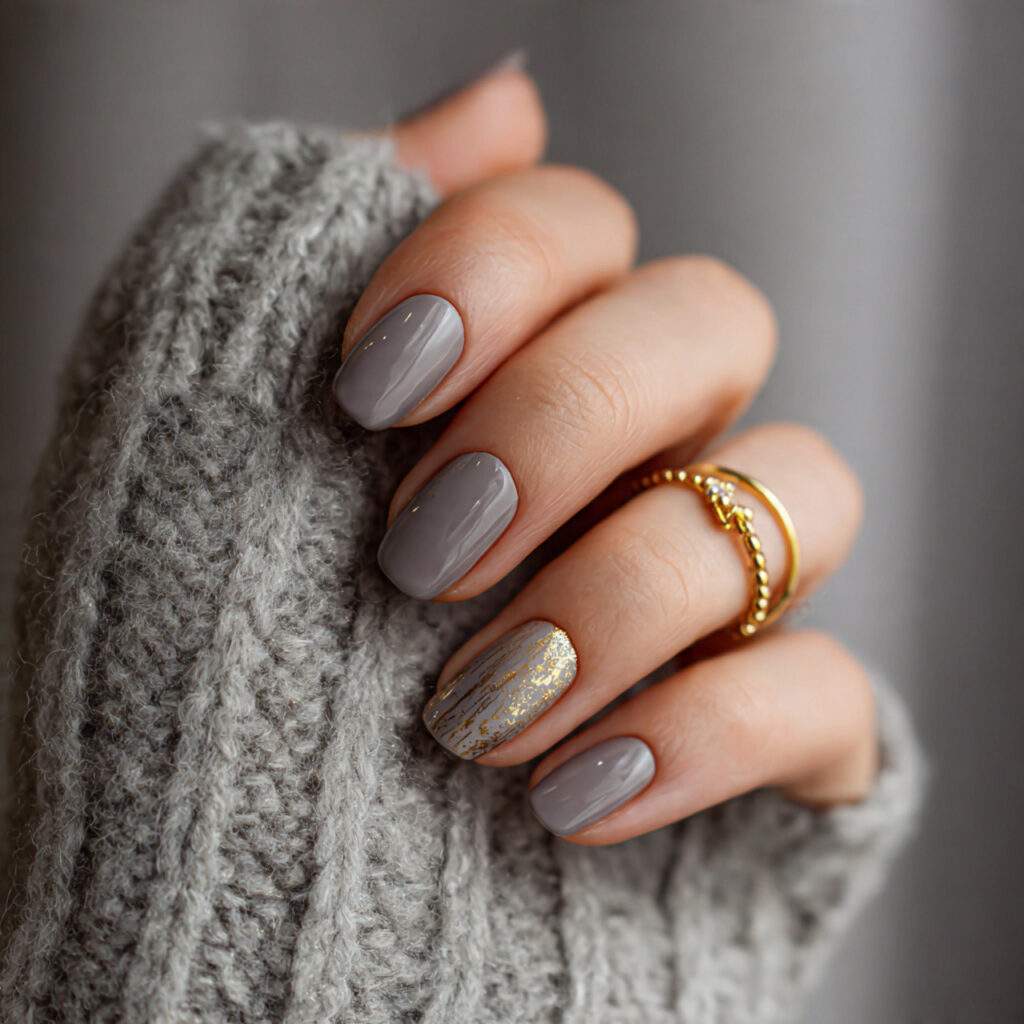 taupe gray nails are neutral smooth and