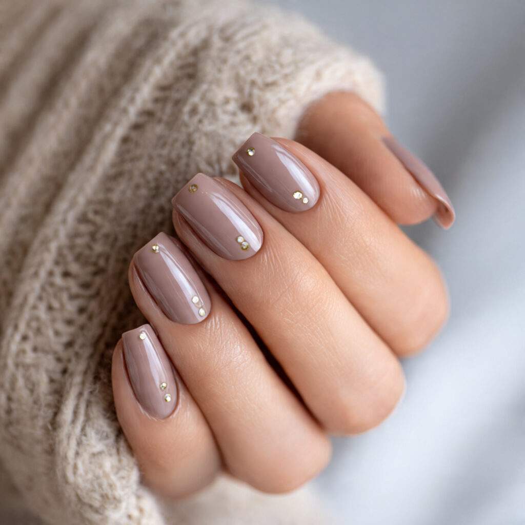 taupe nails bring soft warm neutral vibes