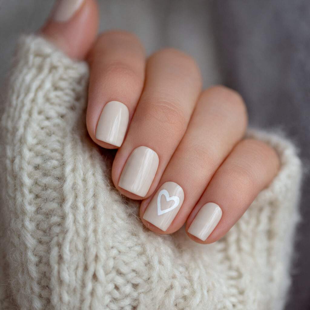 warm ivory nails offer a soft alternative