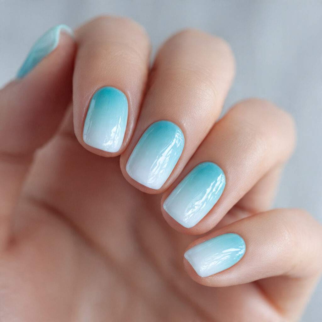 Aqua to White