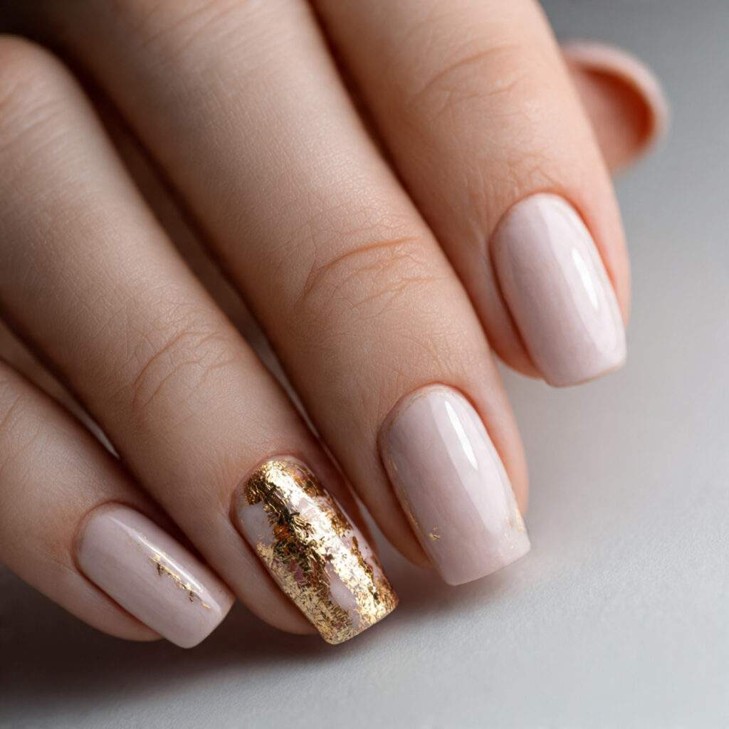 Foil Accent Nails