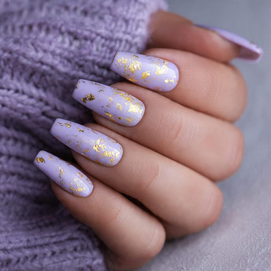 Lilac with Gold Foil