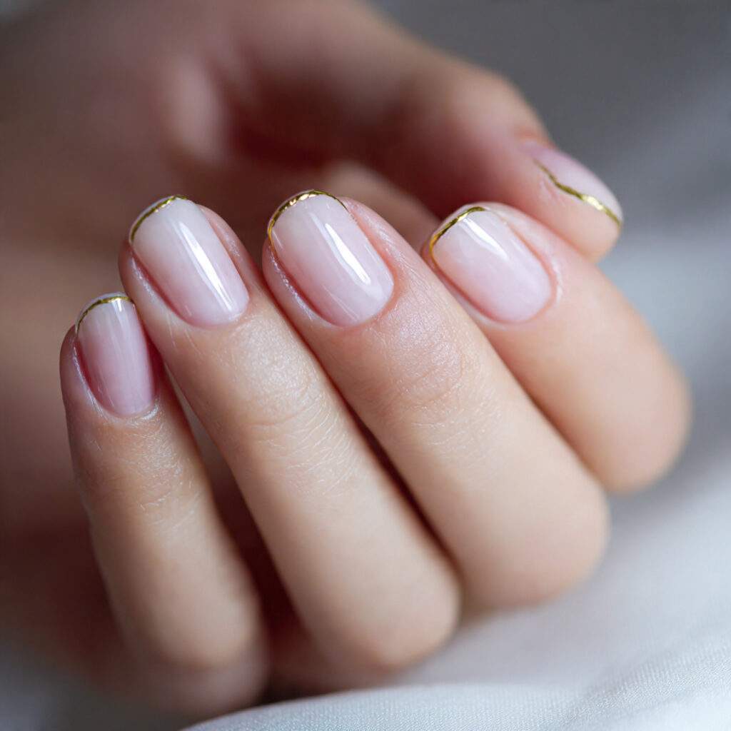 Natural with Gold Cuticle Line