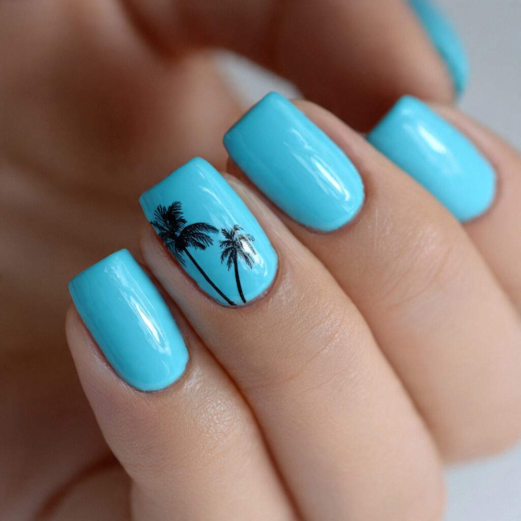 Palm Tree Silhouette Accent