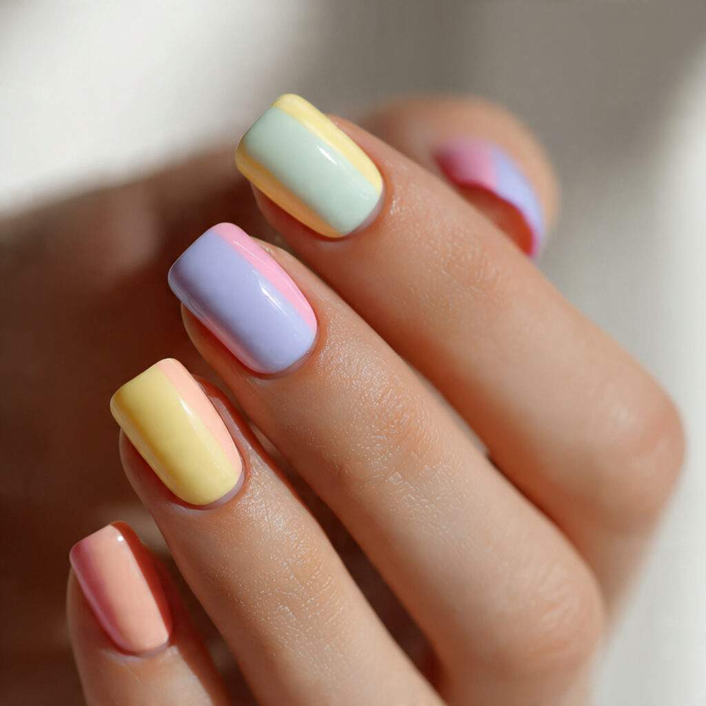 Pastel Color-Block Tips