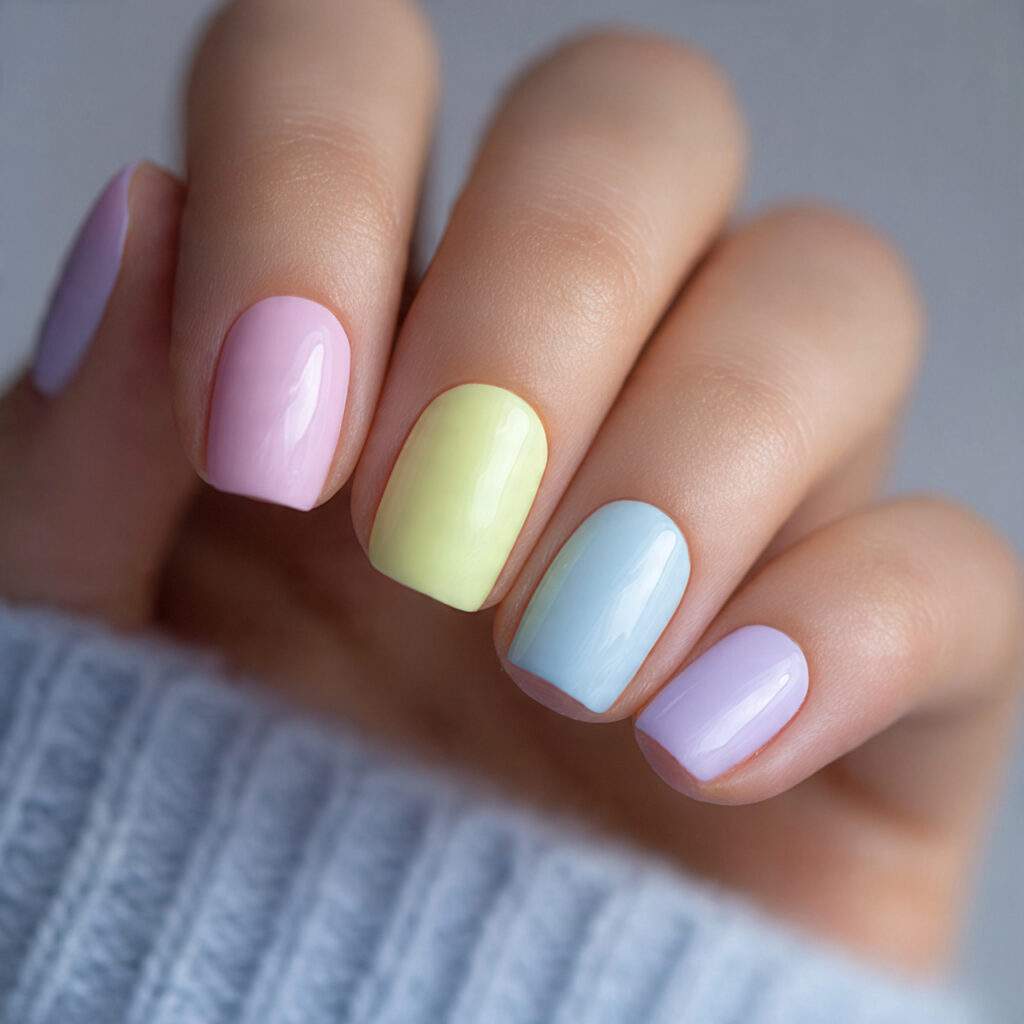 Pastel Color-Block With Soft Blended Edge