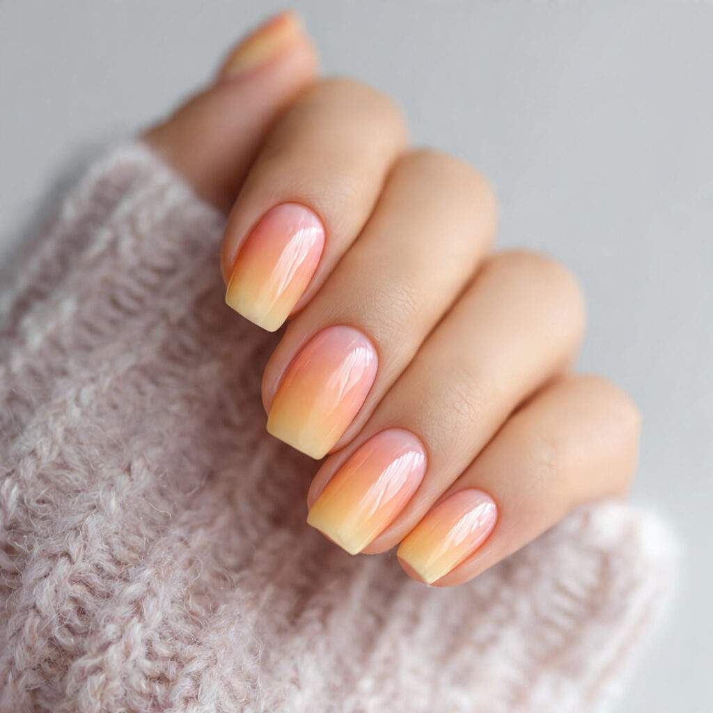 Peach to Soft Yellow