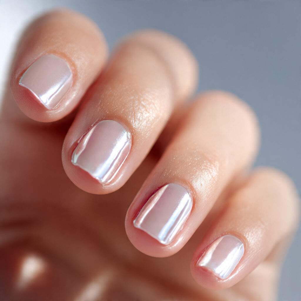 prompt clear or sheer nails with thick glass like