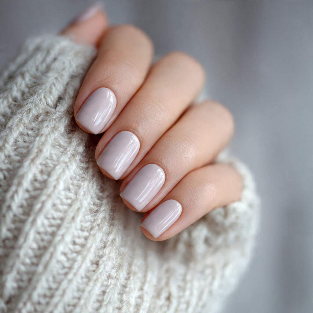 Soft Gray with Blush Undertones