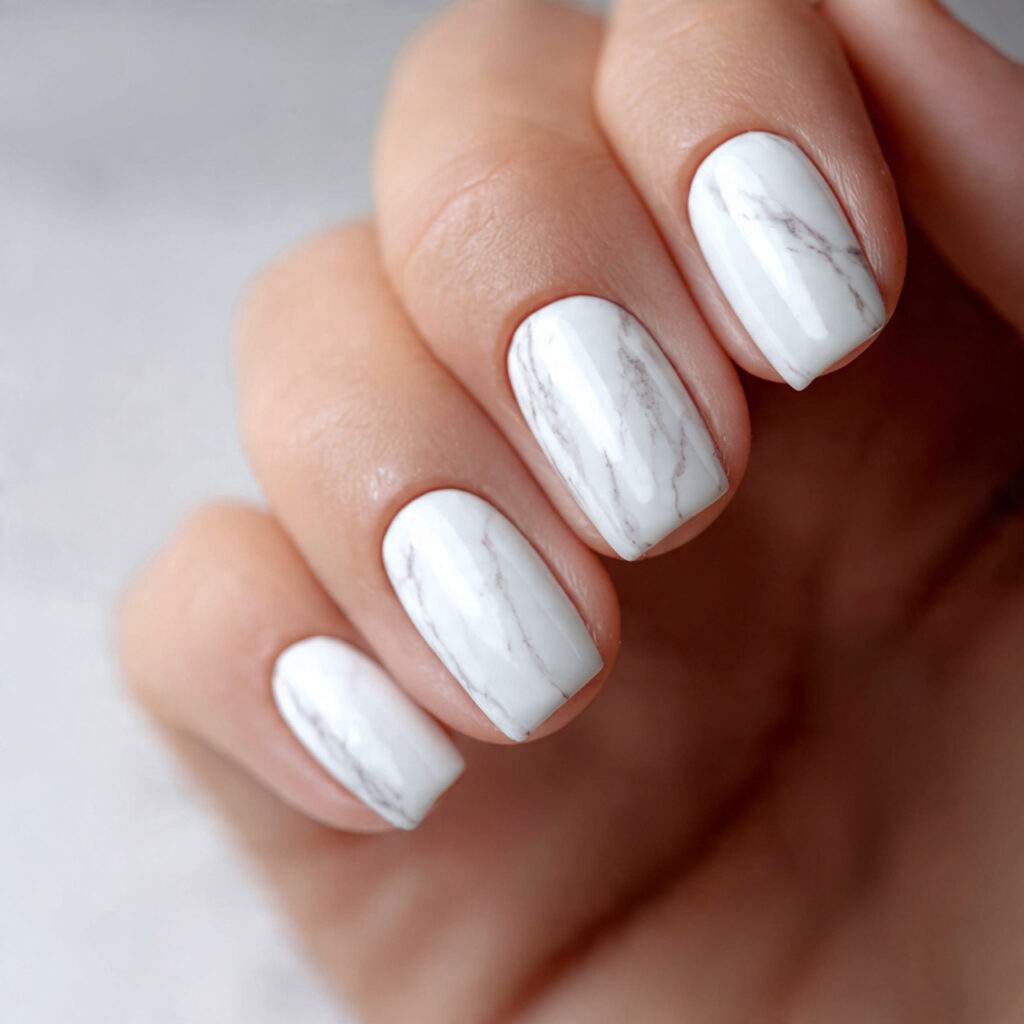 White with Marble Effect