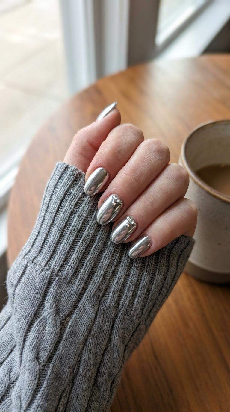 Chrome Silver Chrome with Swarovski